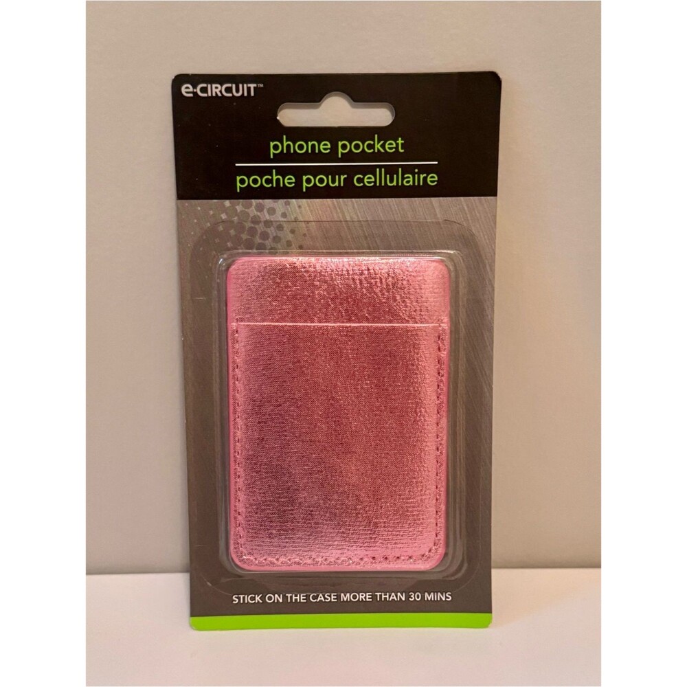 ecircuit Pink Phone Pocket Adhesive Card Holder